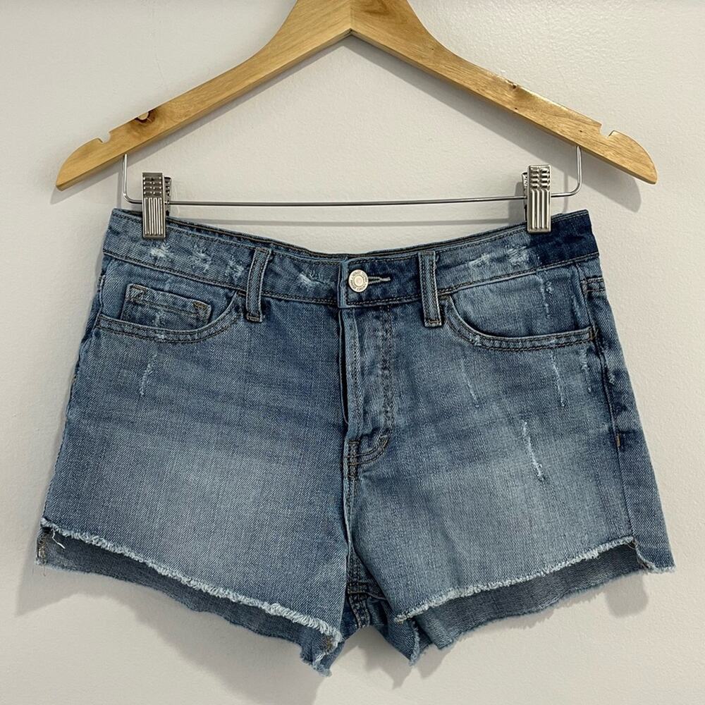 Vervet High Rise Button Fly Shorts 26 Cutoff Distressed - Picture 1 of 9